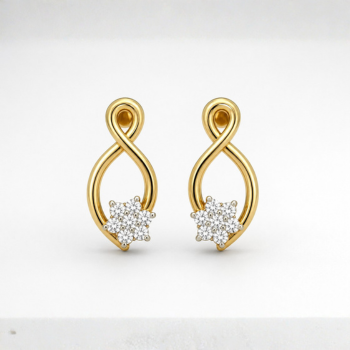 Elegant Floral Drop Earrings with Premium Skin-Friendly Finish