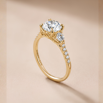 Luxury Gold-Plated Solitaire Ring for Women (Anti-Tarnish & Skin-Friendly)